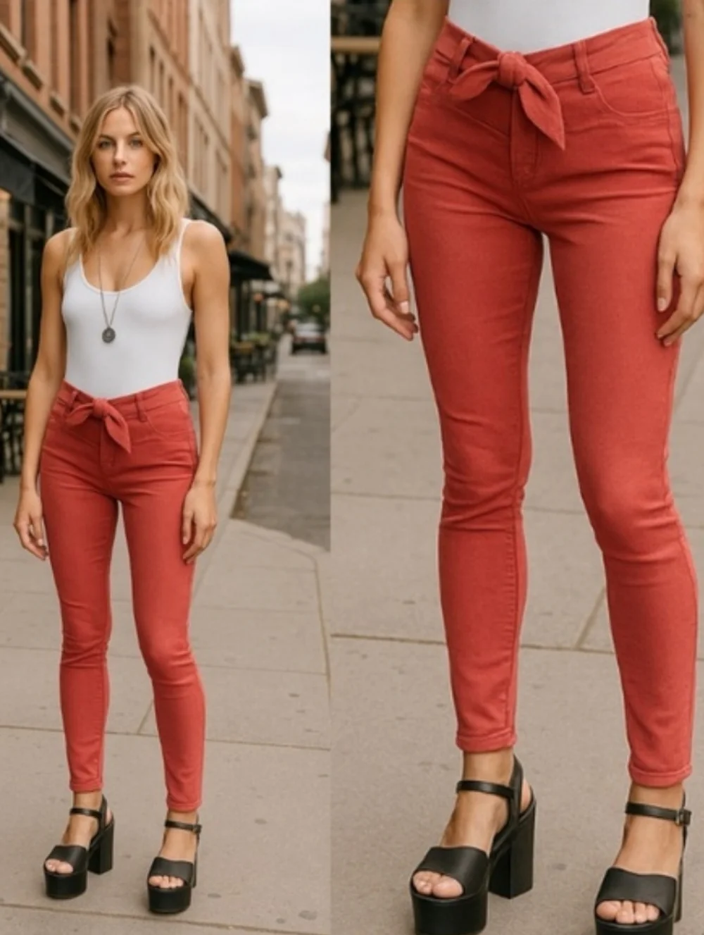 MOTHER The Tie Patch Looker Fruit Punch Skinny Leg Jean Sz26